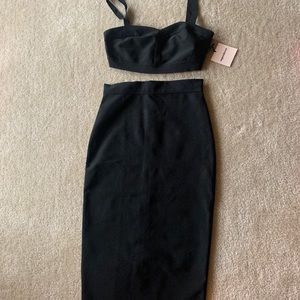 Emilia Black Skirt Set